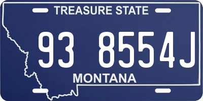 MT license plate 938554J