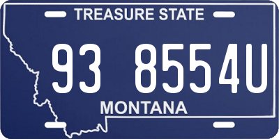 MT license plate 938554U