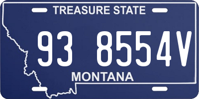 MT license plate 938554V