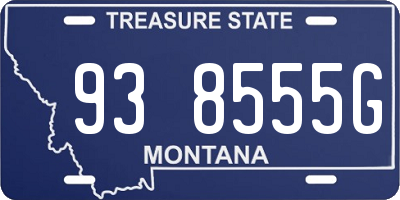 MT license plate 938555G