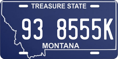MT license plate 938555K