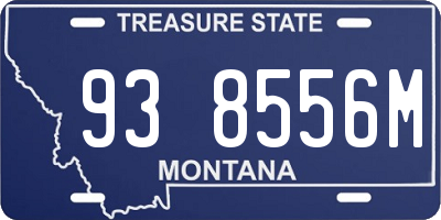 MT license plate 938556M