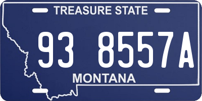 MT license plate 938557A