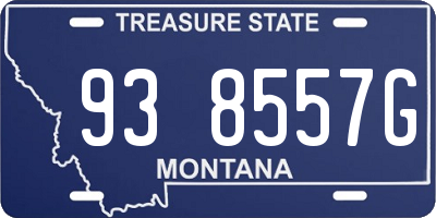 MT license plate 938557G