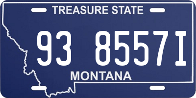 MT license plate 938557I