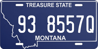 MT license plate 938557Q