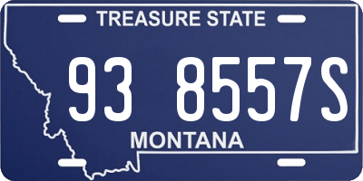 MT license plate 938557S