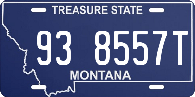 MT license plate 938557T