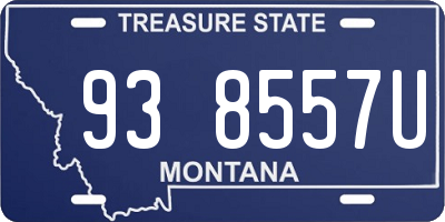 MT license plate 938557U