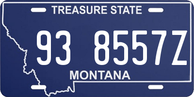 MT license plate 938557Z