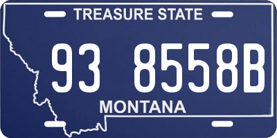 MT license plate 938558B