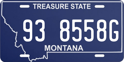 MT license plate 938558G