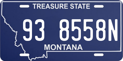 MT license plate 938558N