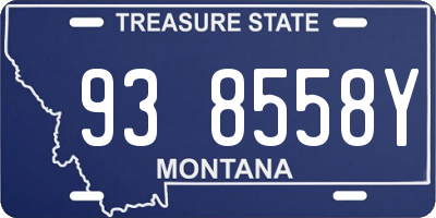 MT license plate 938558Y
