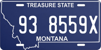 MT license plate 938559X
