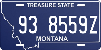 MT license plate 938559Z