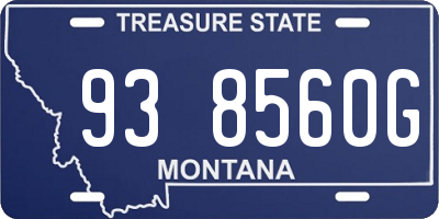 MT license plate 938560G