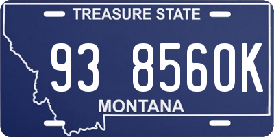 MT license plate 938560K