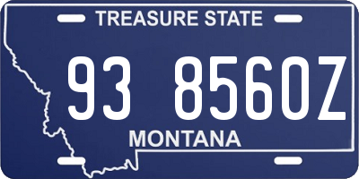 MT license plate 938560Z