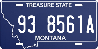 MT license plate 938561A