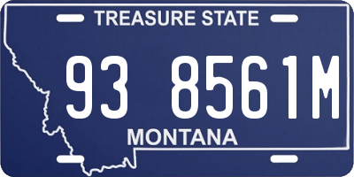 MT license plate 938561M