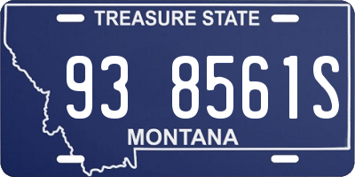 MT license plate 938561S