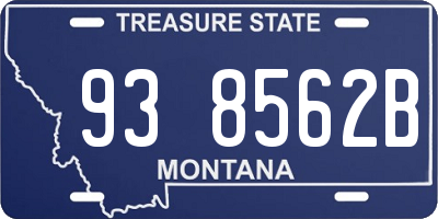 MT license plate 938562B