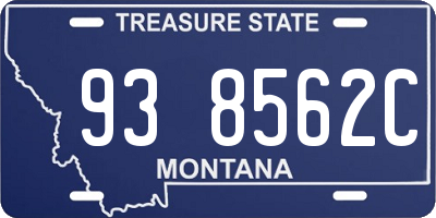 MT license plate 938562C