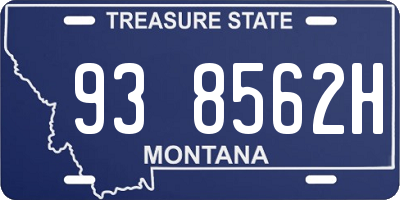 MT license plate 938562H