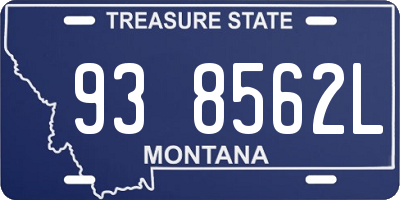 MT license plate 938562L
