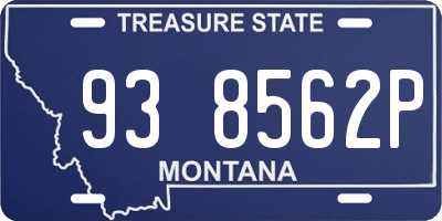 MT license plate 938562P