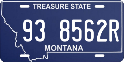 MT license plate 938562R