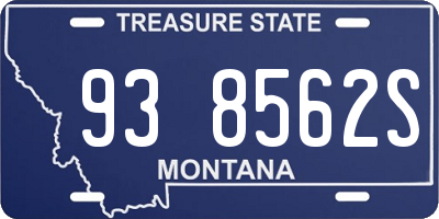 MT license plate 938562S