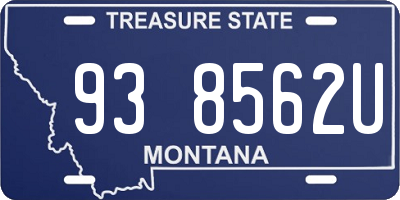 MT license plate 938562U