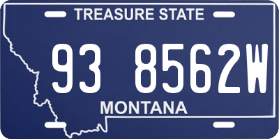 MT license plate 938562W