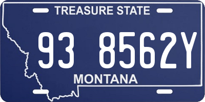 MT license plate 938562Y