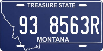 MT license plate 938563R