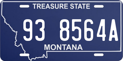 MT license plate 938564A