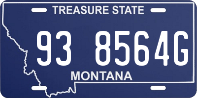 MT license plate 938564G