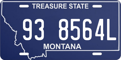 MT license plate 938564L