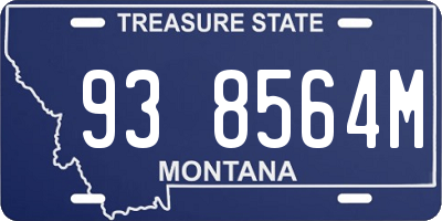 MT license plate 938564M