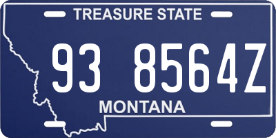MT license plate 938564Z