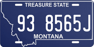 MT license plate 938565J