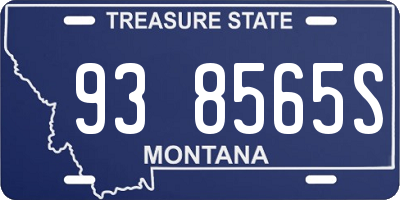 MT license plate 938565S