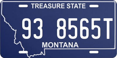 MT license plate 938565T