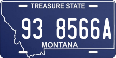 MT license plate 938566A