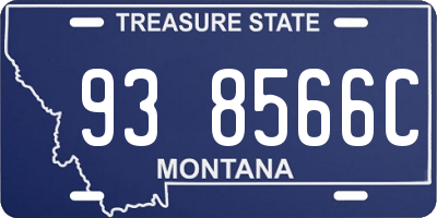MT license plate 938566C