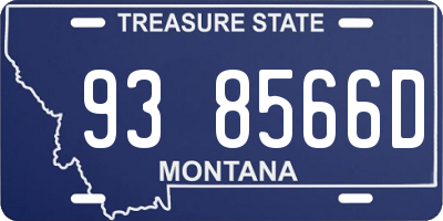 MT license plate 938566D