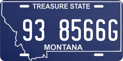 MT license plate 938566G