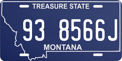MT license plate 938566J